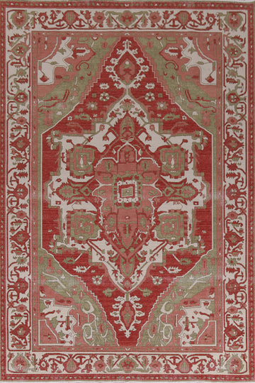 Red/ Ivory Heriz Serapi Oriental Area Rug 7x10