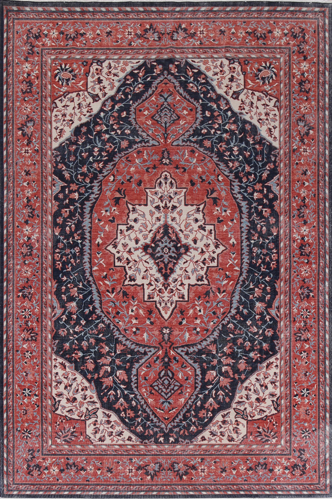 Geometric Sarouk Farahan Oriental Area Rug 7x10