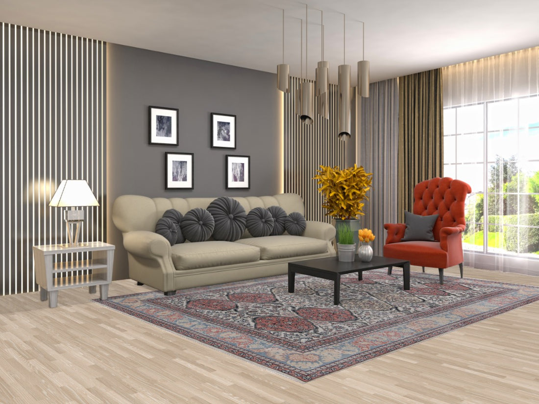 Geometric Bakhtiari Oriental Area Rug 7x10