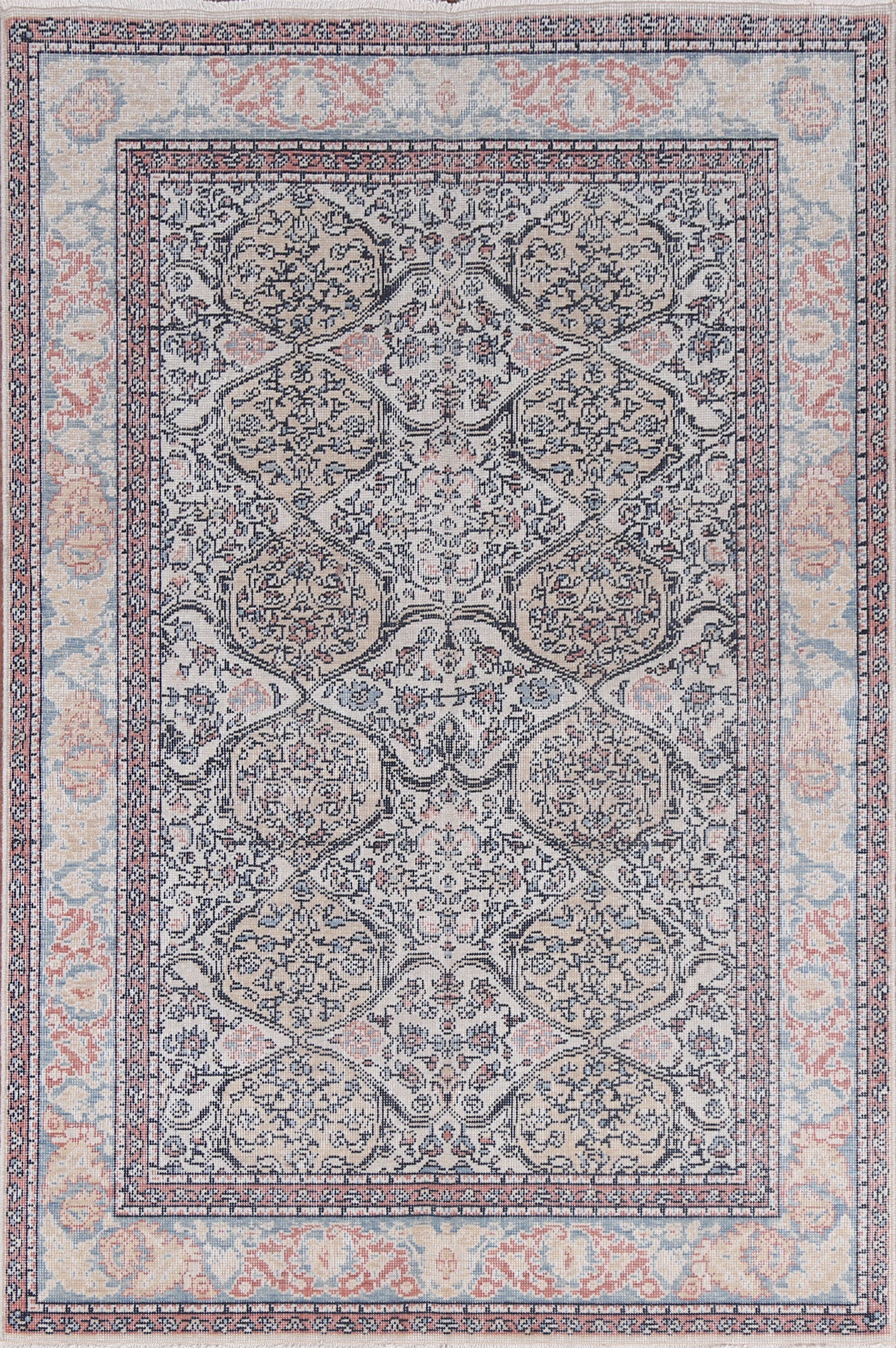 Geometric Bakhtiari Oriental Area Rug 4x6