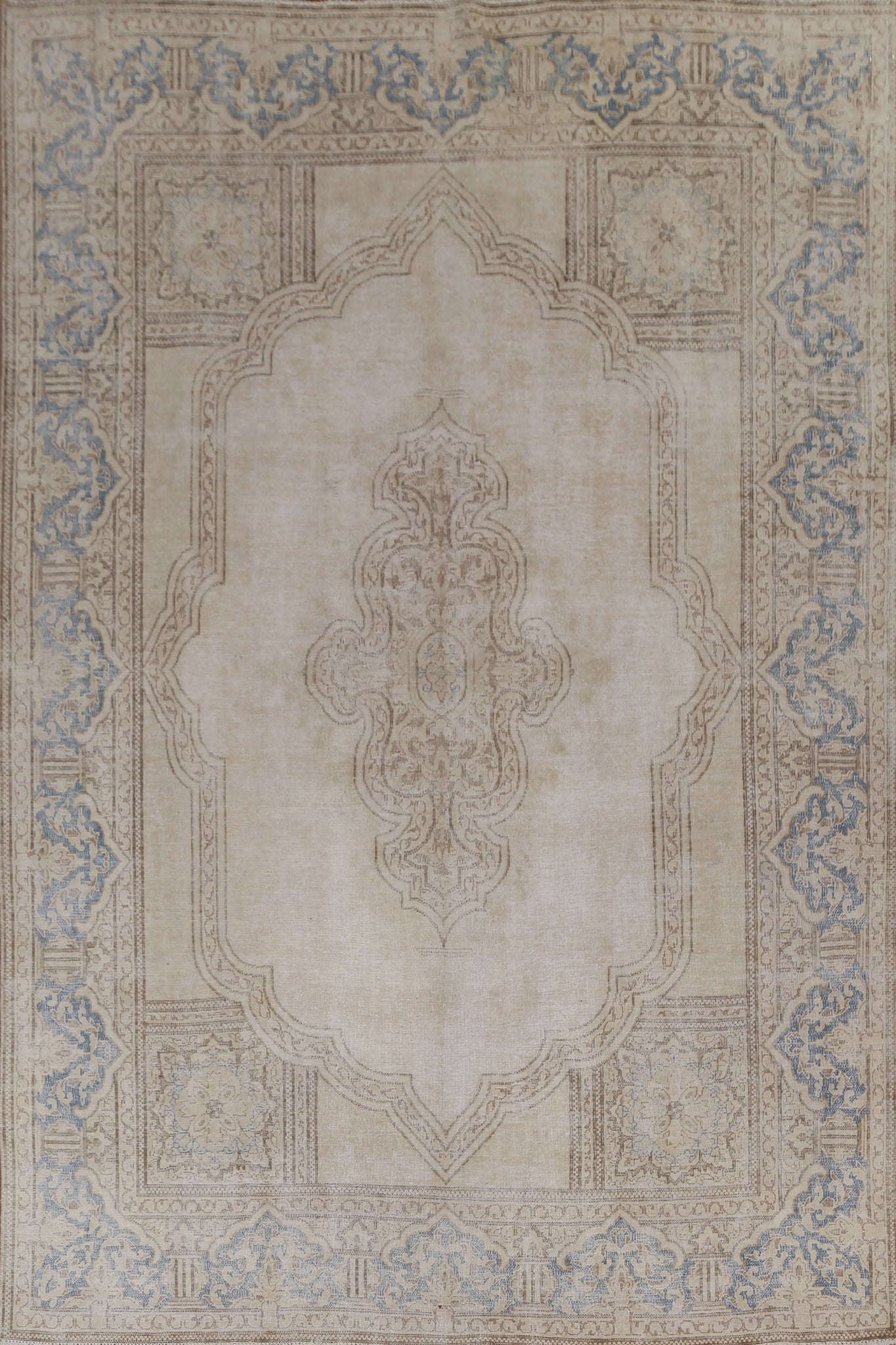 Antique Geometric bKerman Persian Area Rug 8x11