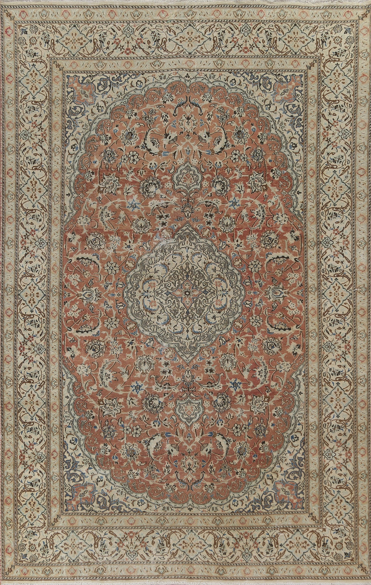 Floral Nain Persian Handmade Area Rug 6x10