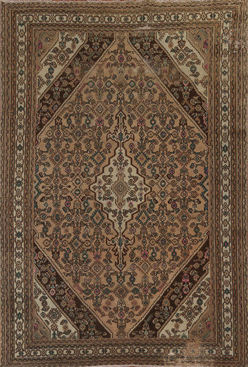 Geometric Hamedan Persian Area Rug 6x9