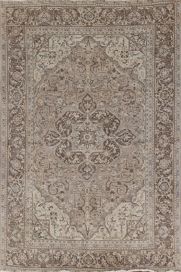 Geometric Heriz Persian Area Rug 7x10