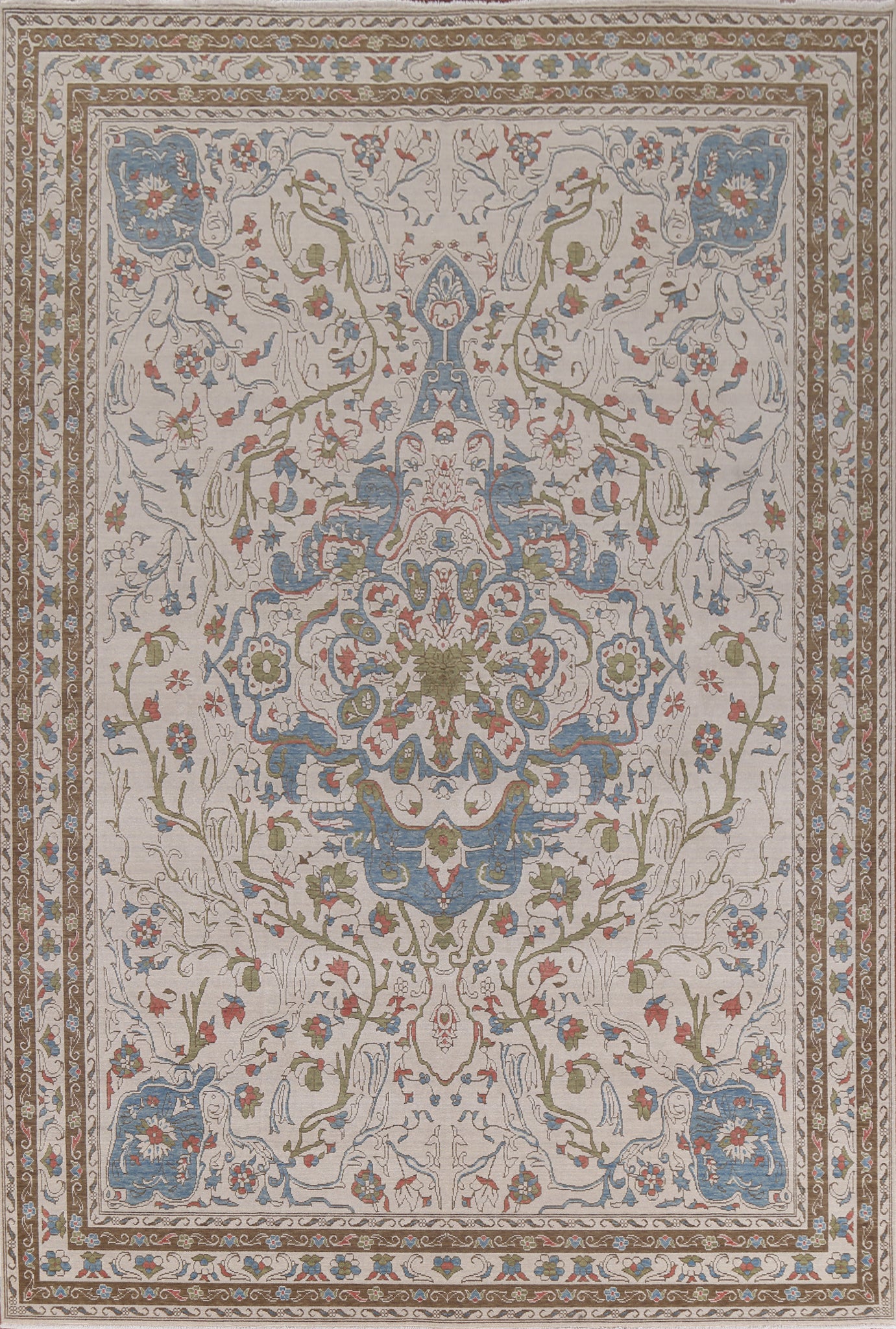 Geometric Oushak Turkish Area Rug Wool 9x12