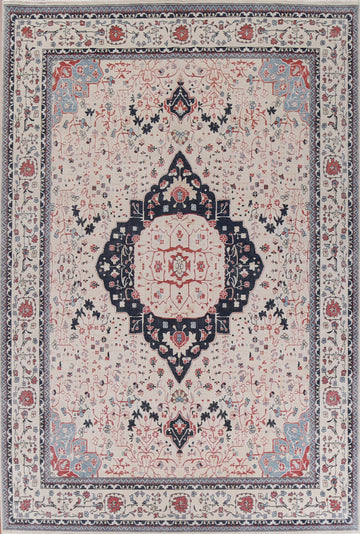 Wool Kashan Mohtasham Turkish Rug 9x12