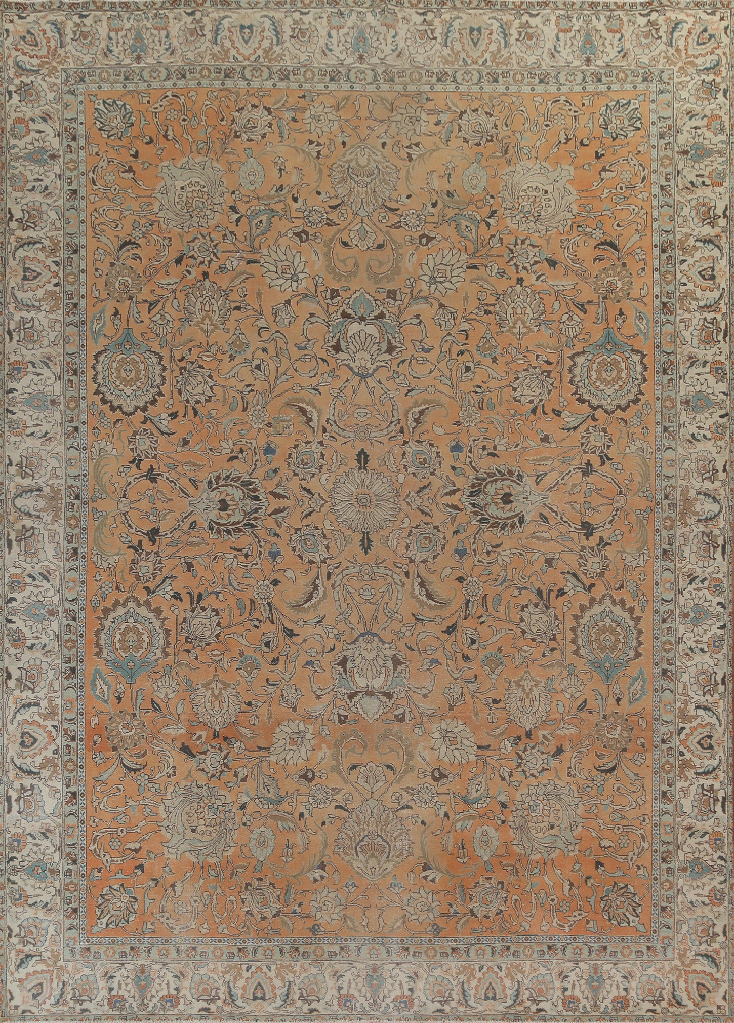 Floral Tabriz Persian Area Rug 9x11