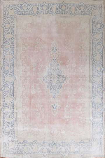 Distressed Kerman Persian Area Rug 10x13