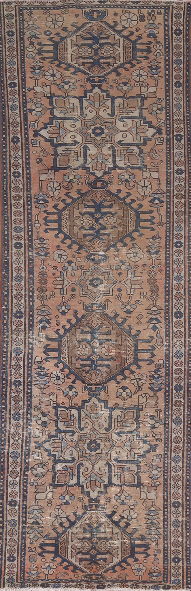 Handmade Heriz Persian Runner Rug 3x11