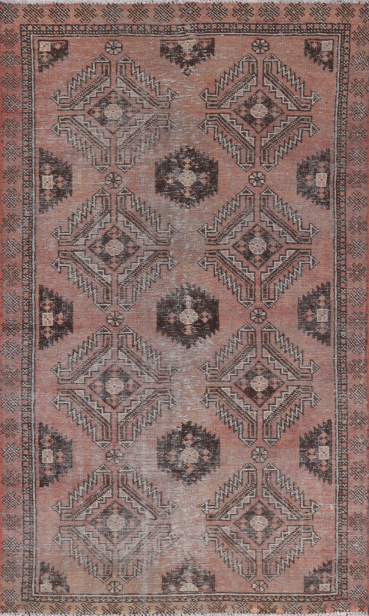 Geometric Balouch Persian Area Rug 4x7