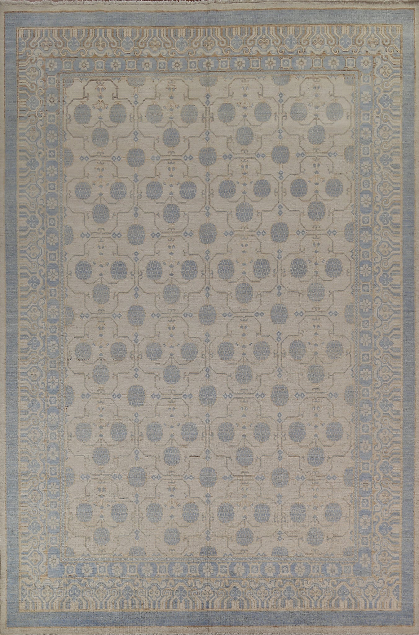 Geometric Khotan Oriental Area Rug 9x12