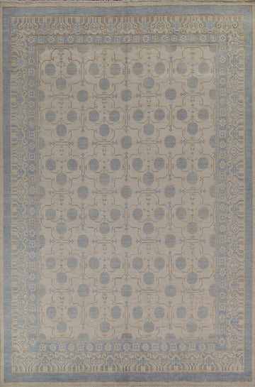 Geometric Khotan Oriental Area Rug 9x12