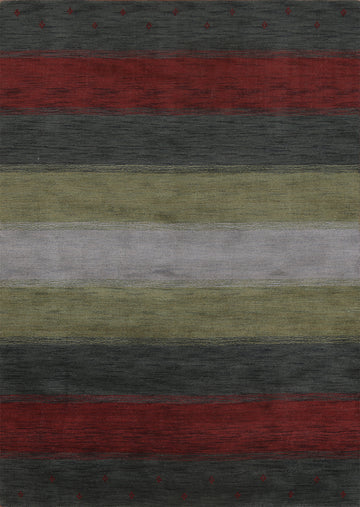 Striped Gabbeh Oriental Area Rug 6x8