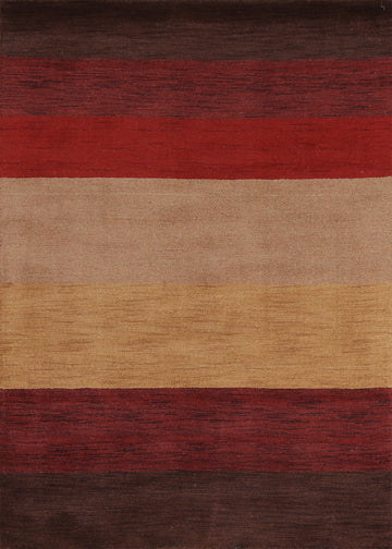 Modern Wool Gabbeh Oriental Area Rug 4x6