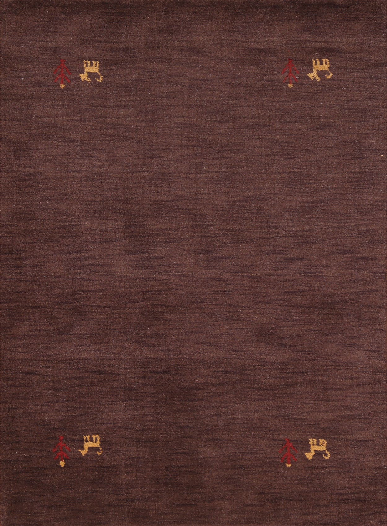 Tribal Wool Gabbeh Oriental Area Rug 4x6