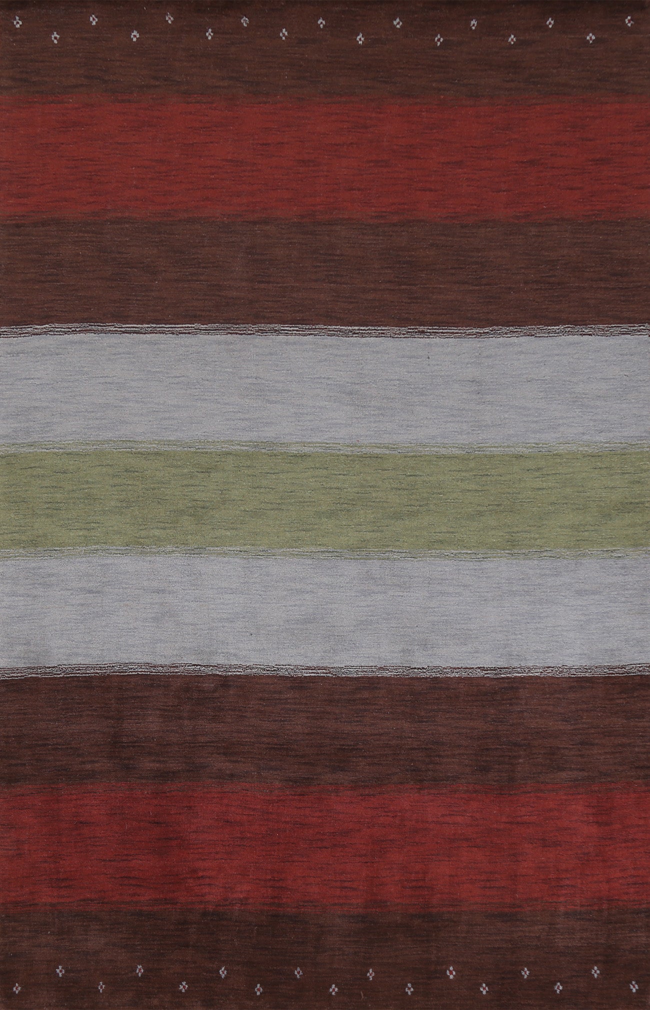 Striped Wool Gabbeh Oriental Area Rug 7x10