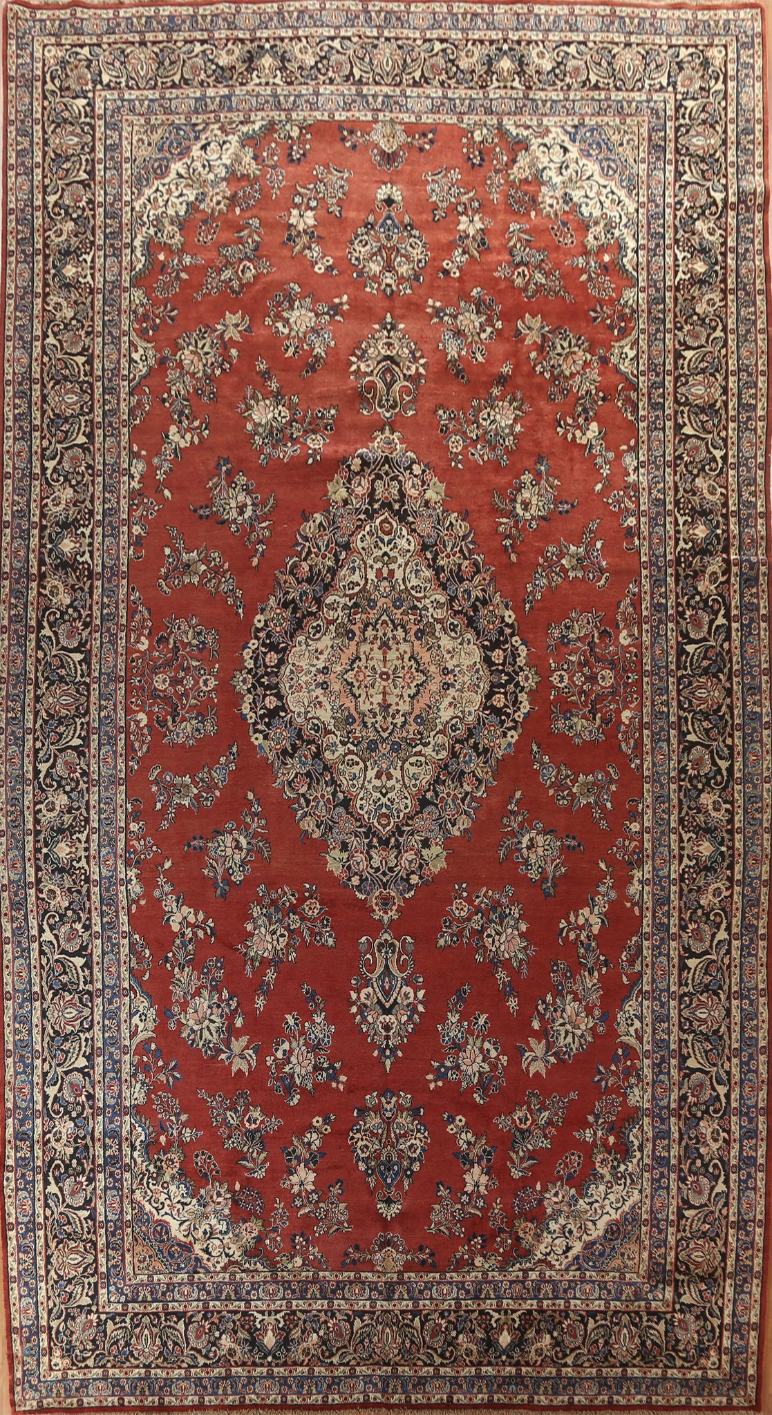 Vegetable Dye Wool Shahbaft Large Persian Rug 12x21