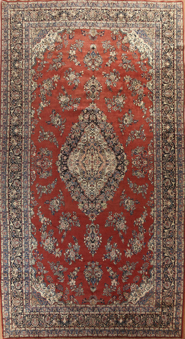 Vegetable Dye Wool Shahbaft Large Persian Rug 12x21