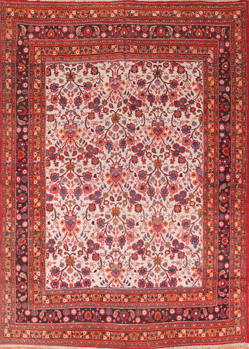 Vintage Wool Mood Persian Area Rug 9x12