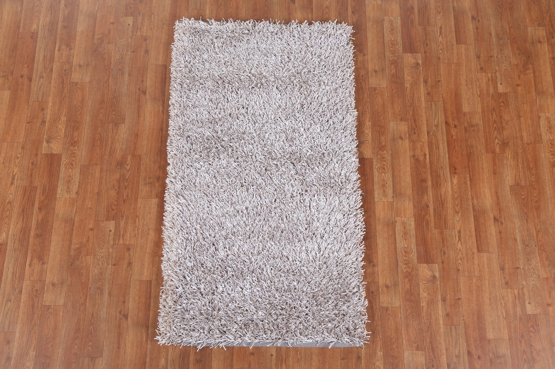 Contemporary Shaggy Oriental Area Rug 3x5