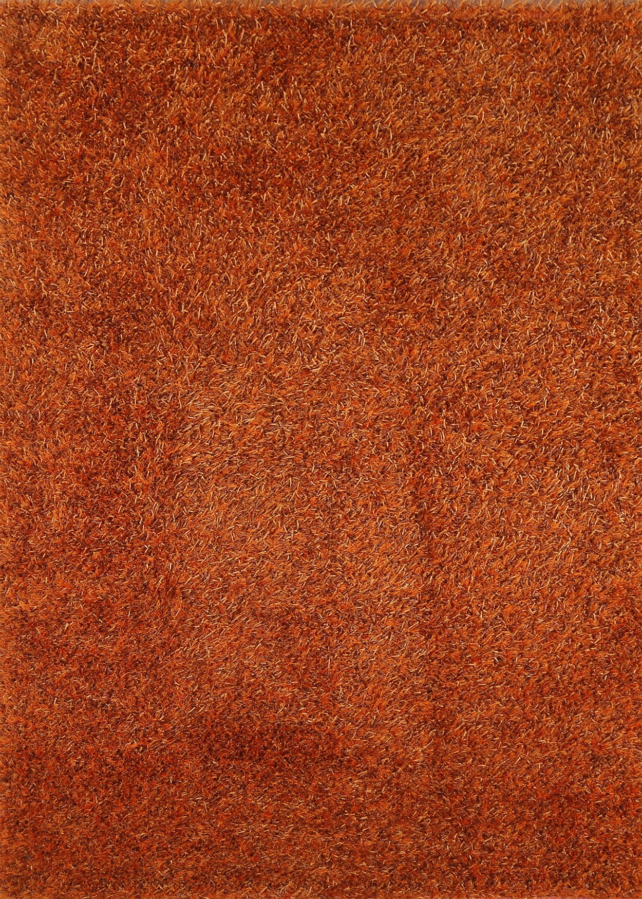 Orange Shaggy Oriental Area Rug 5x8