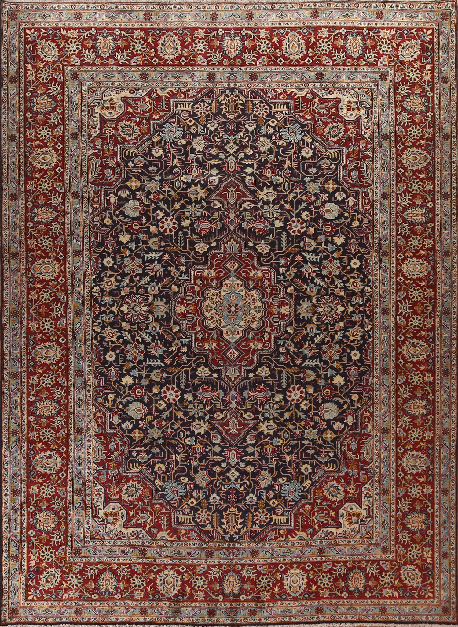 Vintage Wool Najafabad Persian Area Rug 10x13