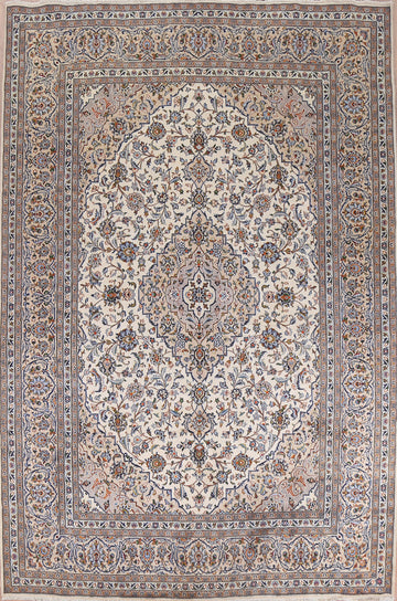 Vintage Wool Kashan Persian Area Rug 8x11