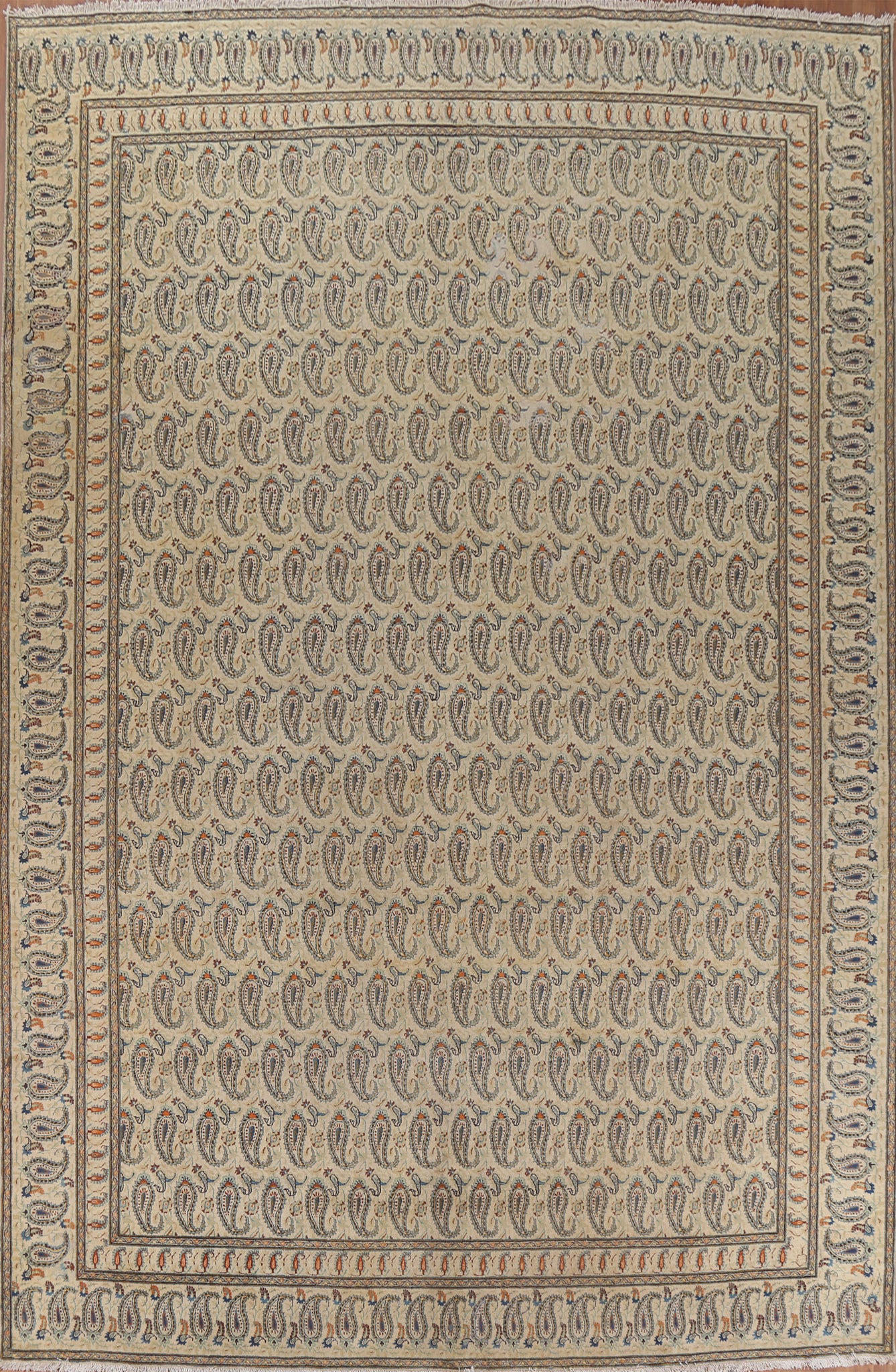 All-Over Paisley Kashan Persian Area Rug 10x13