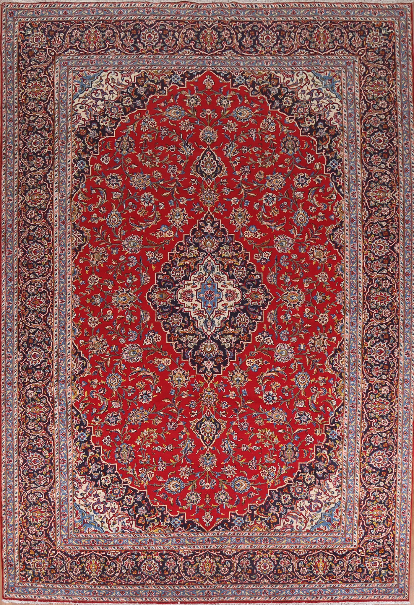 Traditional Red Kashan Persian Area Rug 10x13