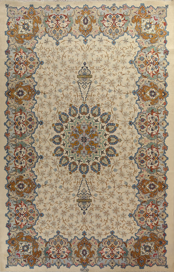 Handmade Wool Kashan Persian Area Rug 9x12