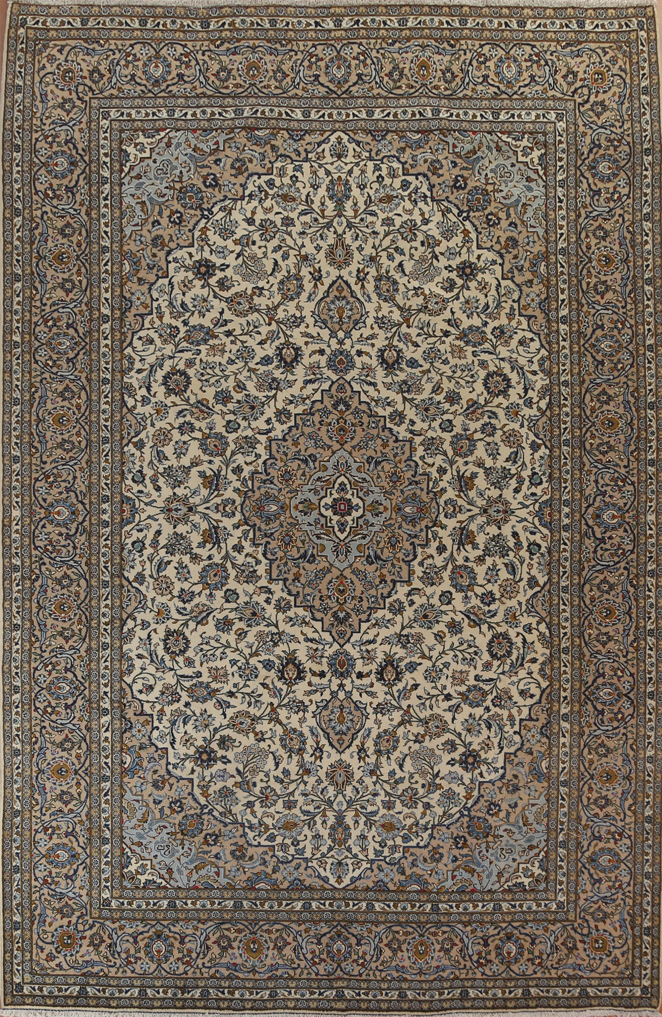 Traditional Wool Kashan Persian Area Rug 10x13