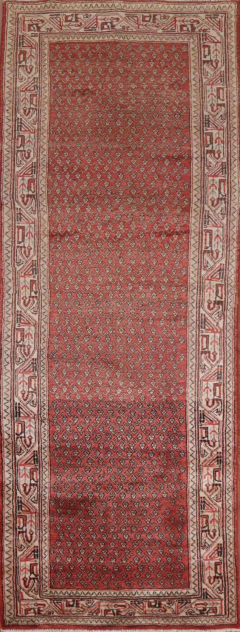 Wool Boteh Botemir Persian Runner Rug 3x10