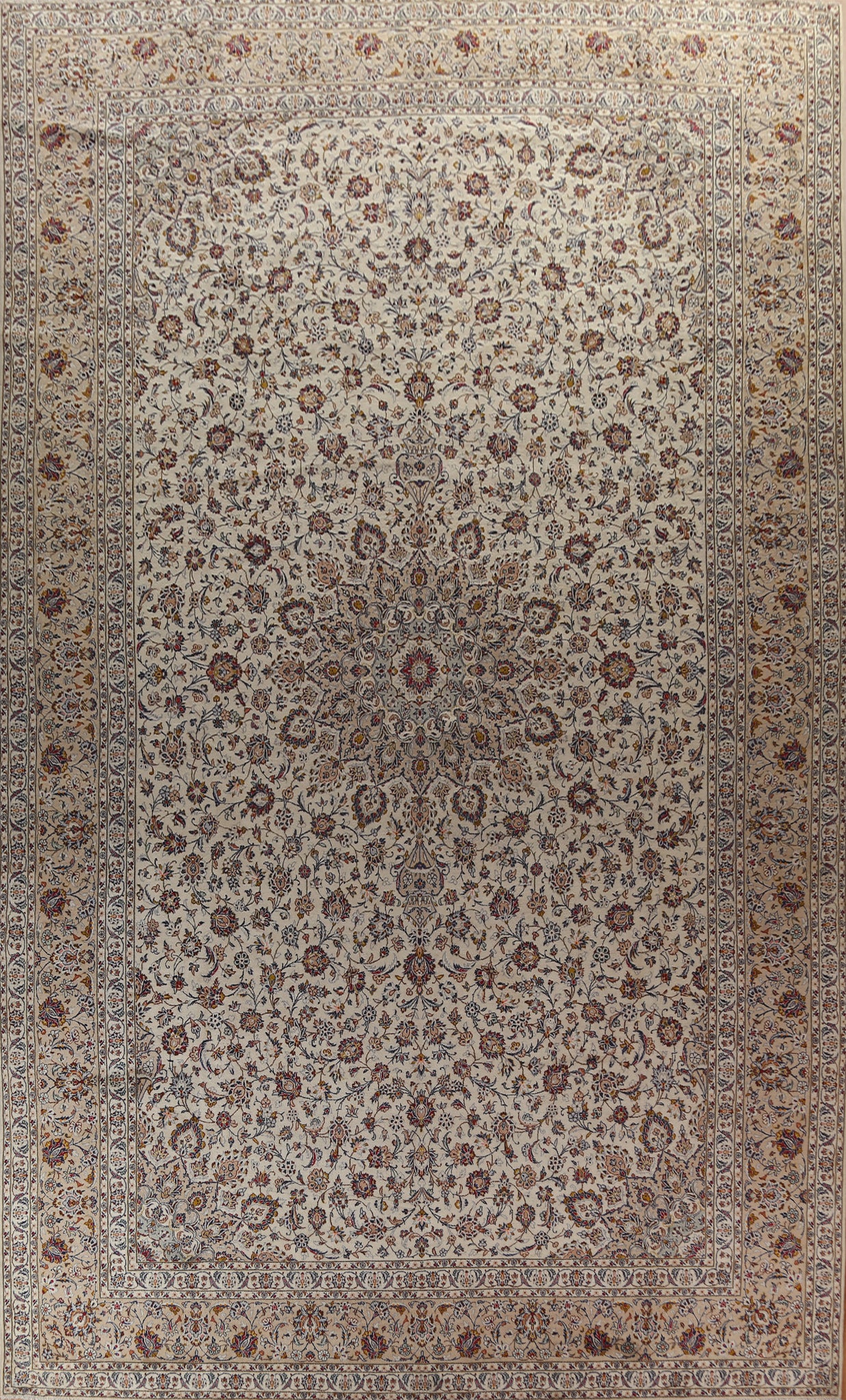 Vegetable Dye Kashan Large Persian Rug 13x19