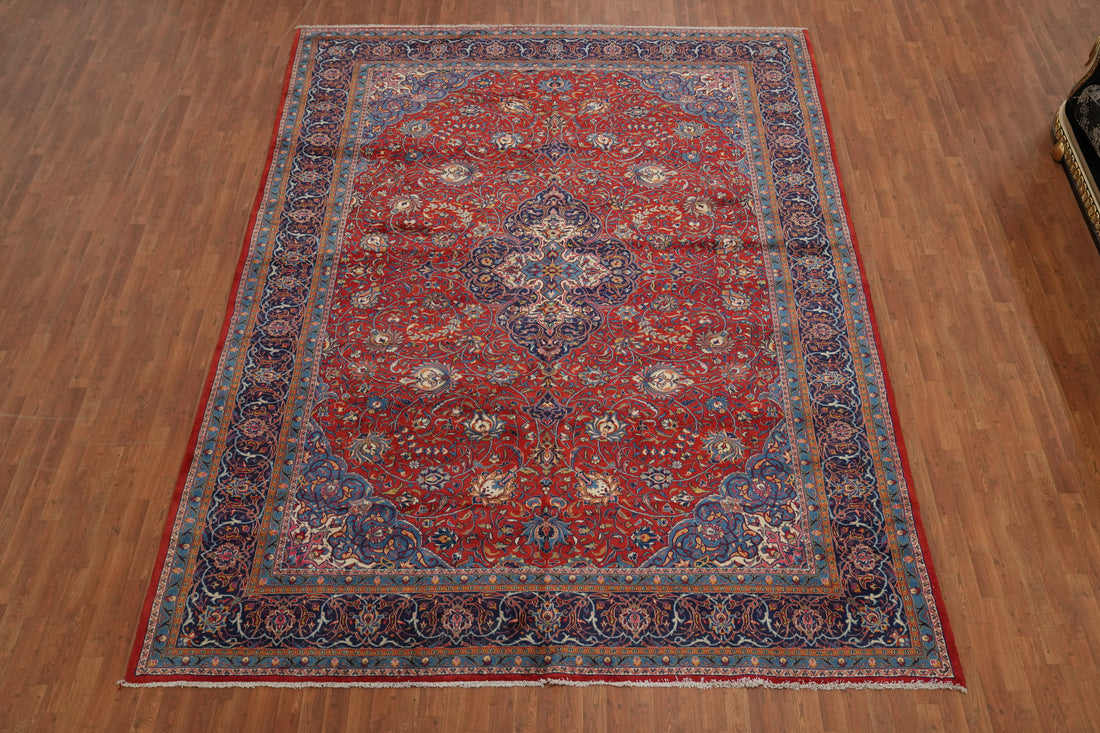 Vintage Red Sarouk Persian Area Rug 10x13