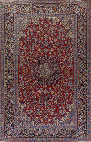 Floral Red Isfahan Persian Area Rug 9x14