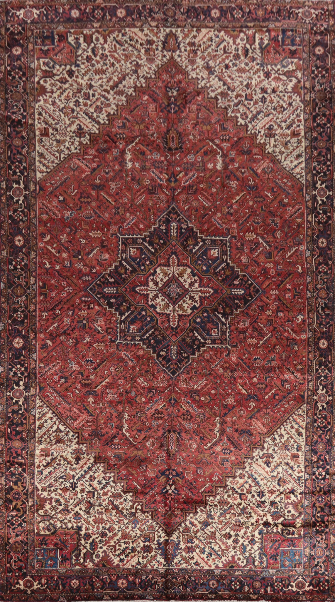 Vegetable Dye Palace Size Heriz Persian Rug 10x18