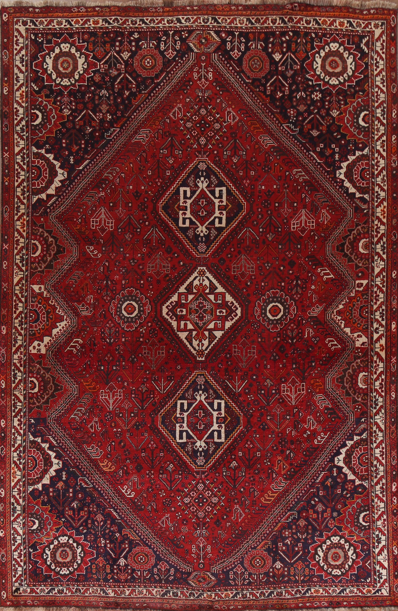 Vegetable Dye Kashkoli Shiraz Persian Area Rug 7x10