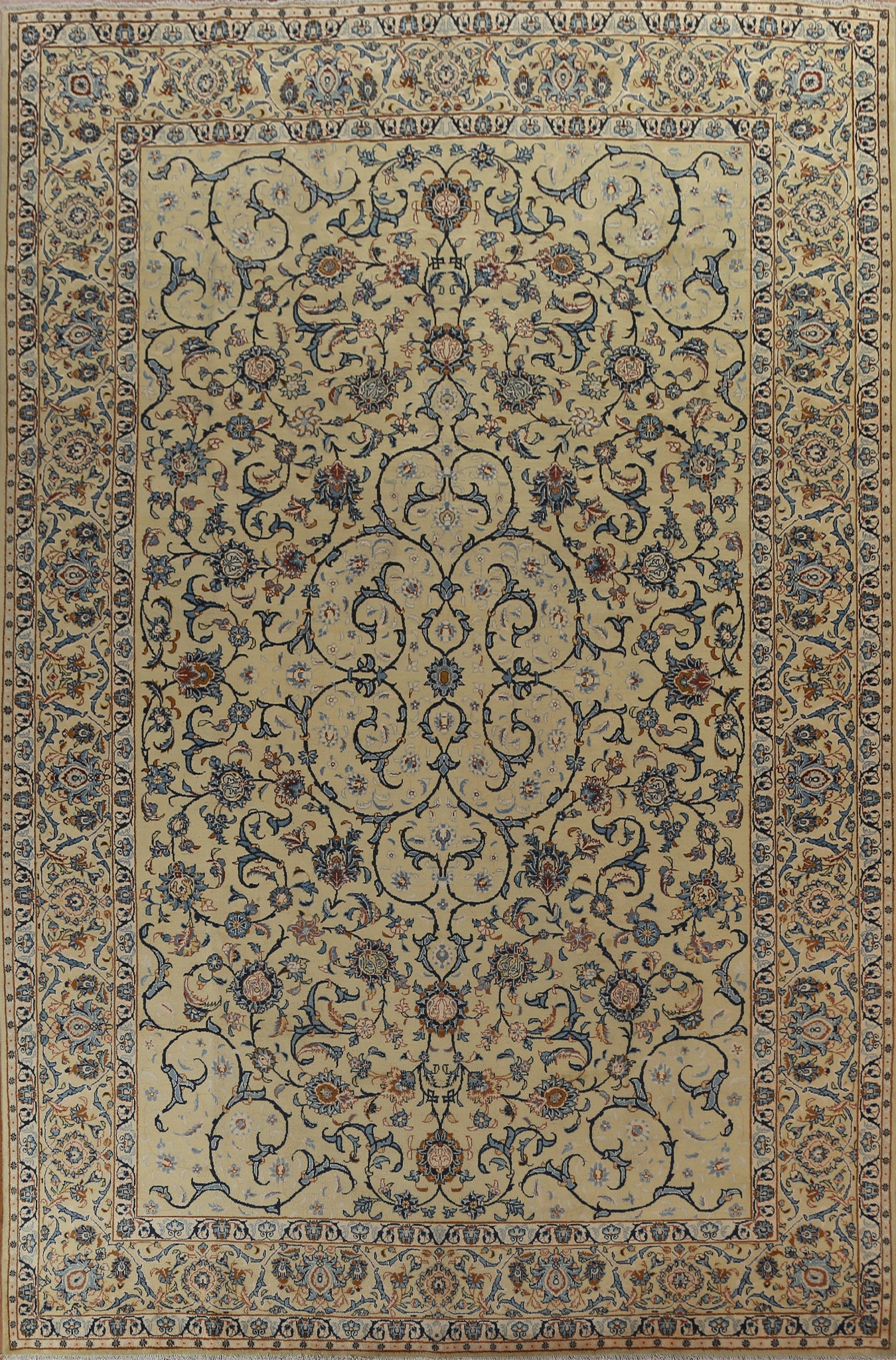 Vintage Floral Kashan Persian Area Rug 10x13