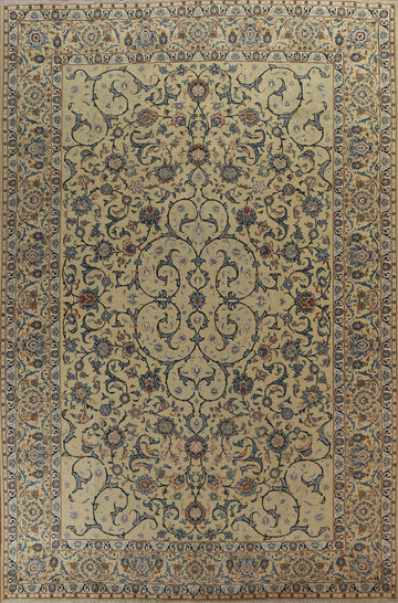 Vintage Floral Kashan Persian Area Rug 10x13