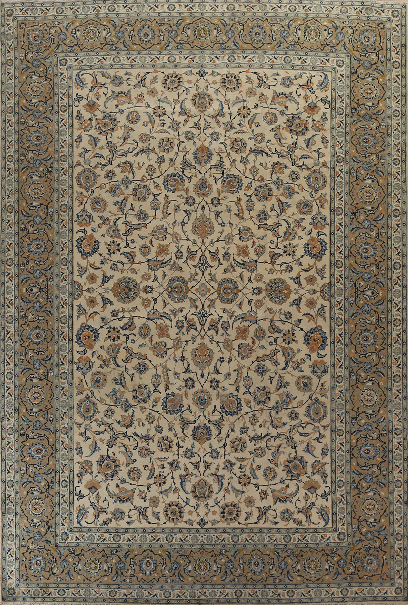 Vegetable Dye Kashan Persian Area Rug 9x12