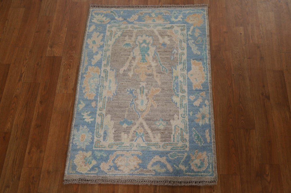 Handmade Oushak Turkish Wool Rug 2x3