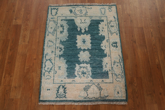 Hand-knotted Oushak Oriental Wool Rug 2x3