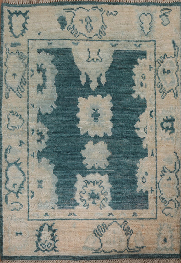 Hand-knotted Oushak Oriental Wool Rug 2x3