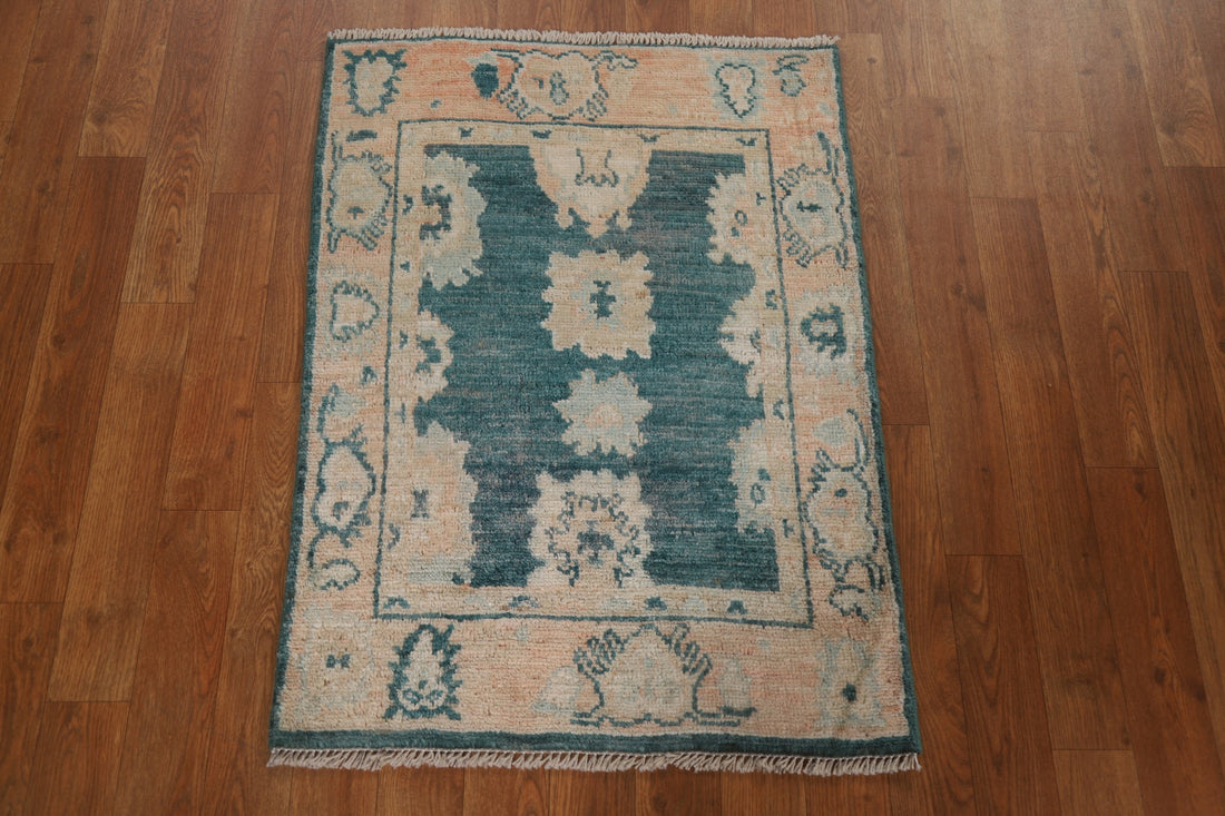 Geometric Wool Oushak Oriental Rug 2x3