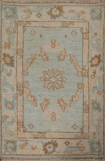 Hand-knotted Oushak Oriental Rug 2x3