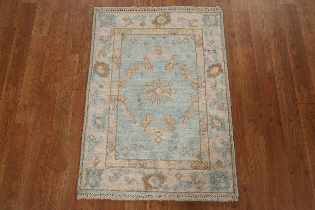 Geometric Oushak Wool Oriental Rug 2x3