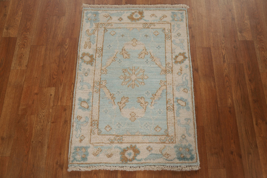 Muted Geometric Oushak Oriental Rug 2x3