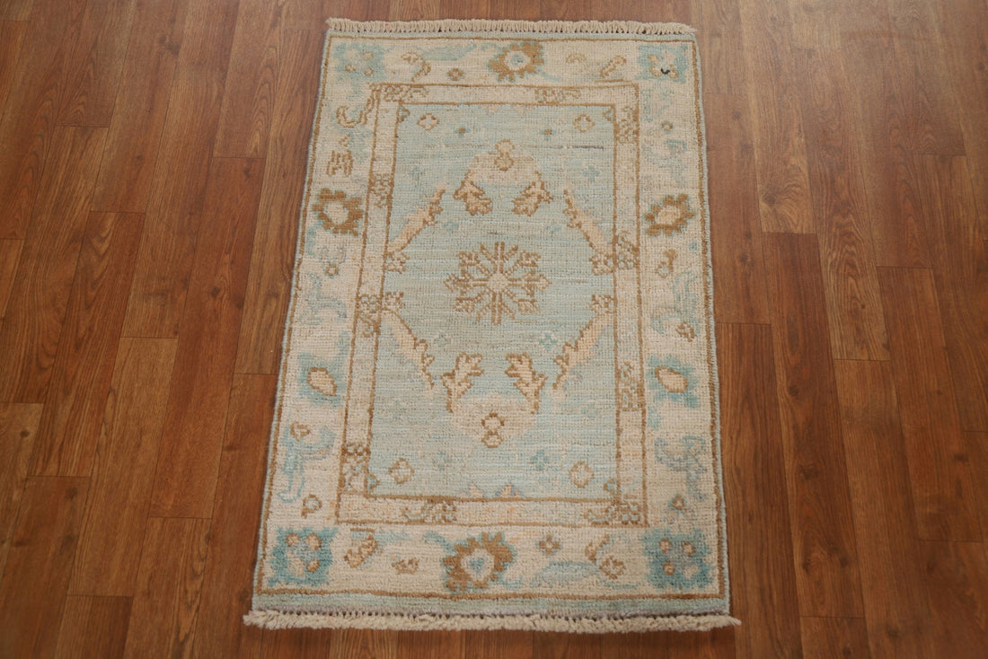 Muted Oushak Oriental Rug Wool 2x3