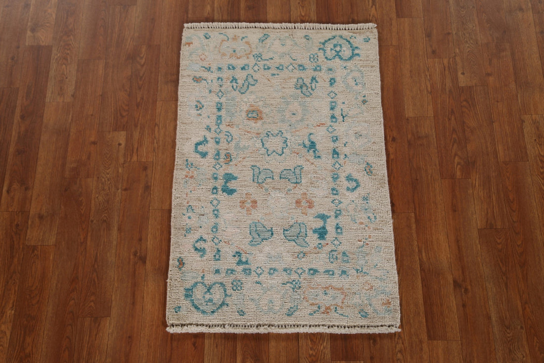 Handmade Oushak Turkish Wool Rug 2x3