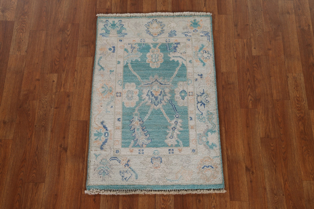 Handmade Oushak Turkish Wool Rug 2x3